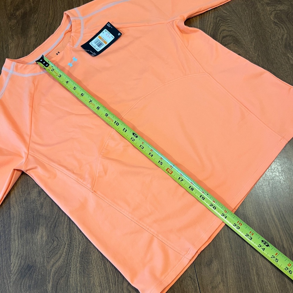 Under Armour Womens UA Train CW Crew Long Sleeve Shirt Orange 1373970 Small NWT - Picture 2 of 14